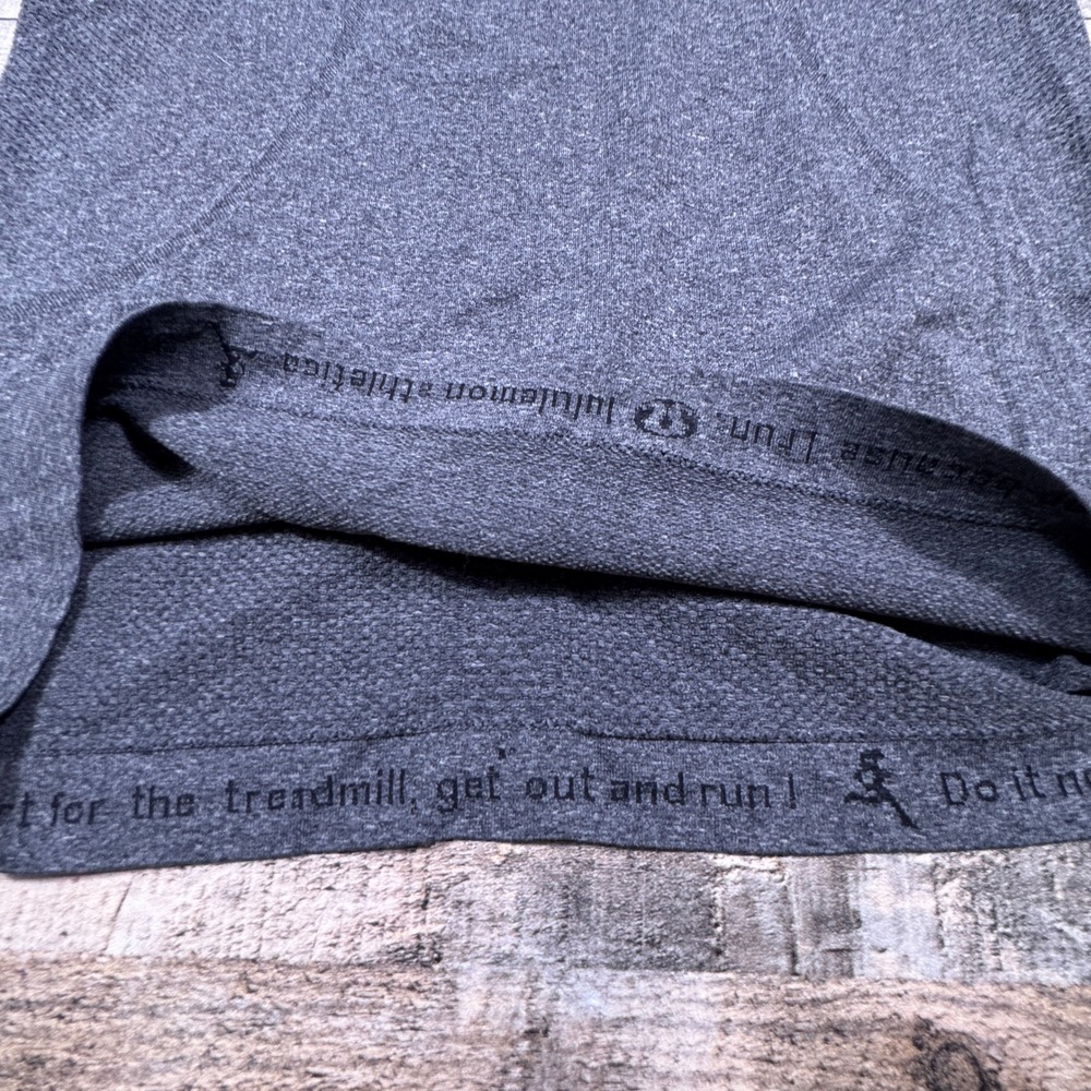 Lululemon Womens Swiftly‎ Tech Short Sleeve Shirt Crew 2.0 Gray Heather Size 4 - Picture 4 of 7